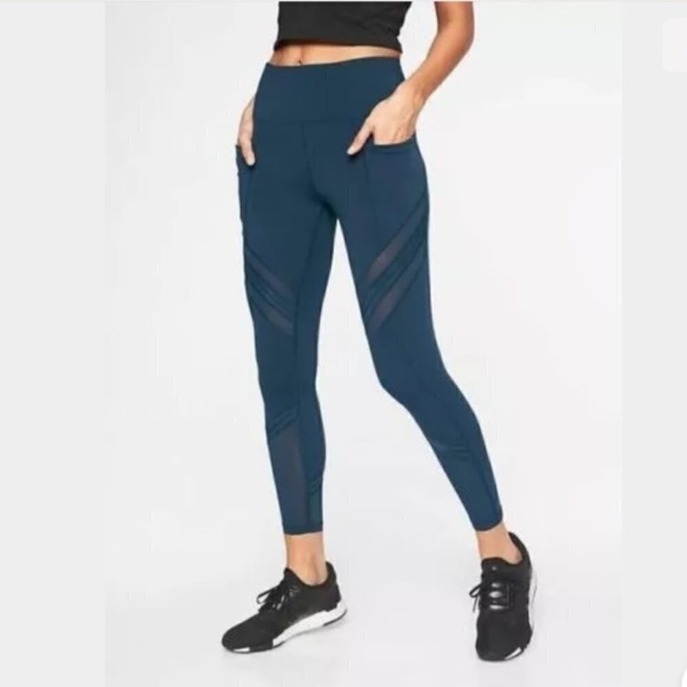 Athleta Up For‎ Anything Mesh 7/8 Tight Medium Tall
